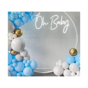 Dropshipping Wholesale Custom Oh Baby Neon LED Flexible Neon Signes for Baby Happy Birthday and Wedding Party Wall Decor