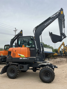 DOOSAN a utilisé la mini excavatrice sur pneus Dx60W 6 TONNES la pelleteuse sur pneus d'occasion DX60 DH60 5t 6 t DOOSAN a utilisé l'excavatrice à vendre DX60 DX60W - Product Image 4