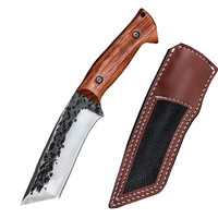 Vente en gros d'usine, couteau à lame fixe en acier 5cr13 pour la chasse et la survie, couteau de poche avec manche en bois