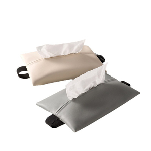 Organisateur de mouchoirs de voiture Aikun, simple, imperméable, de haute qualité, en cuir Nappa PU, logo personnalisé, style américain moderne, 1 à 3 compartiments - Product Image 3