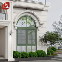 Puerta y ventana delanteras francesas modernas exteriores dobles o individuales negras arqueadas antiguas