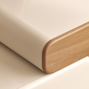 Table de toilette beige style crème avec tabouret, table de maquillage moderne de haute qualité pour filles, table de toilette en bois populaire pour la maison - Product Image 5