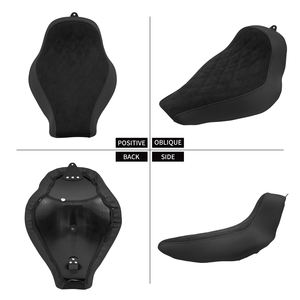 เบาะนั่งหน้ารถจักรยานยนต์แบบเดี่ยวสีดำประดับเพชรสำหรับ Harley softail Breakout fatboy flstf fxbrs 2018 <span class=keywords><strong>2019</strong></span>ขึ้น - Product Image 4