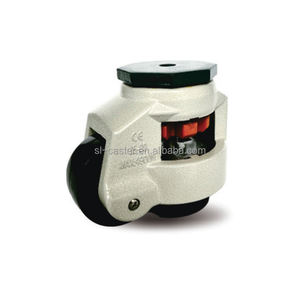 <span class=keywords><strong>40mm</strong></span> schwere <span class=keywords><strong>Nylon</strong></span>-Fuß rolle mit Aluminium rad Langlebige PA-drehbare verstellbare Bolzenloch-OEM-anpassbare Nivel lier rollen - Product Image 1