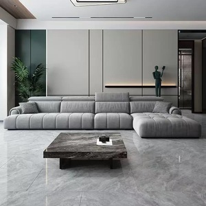 Nuevo sofá de tela estilo crema, sofá grande y pequeño para el hogar, sofá de terciopelo cepillado de fila recta, sofá noble tipo concubina. - Product Image 2