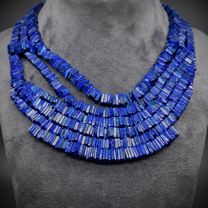 Perles de Lapis Lazuli Bleu de Haute Qualité, Forme Heishi, 100% Pierre Naturelle, Dernier Style, Prix de Gros pour 14 Pouces 6-7MM - Product Image 4