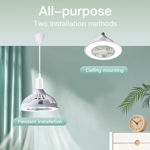 Mini ventilador de techo con luz LED Modular bohemio, cuerpo de ABS, diseño moderno para sala de estar, baño, ventilador de mesa de escape, iluminación decorativa - Product Image 4