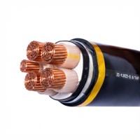 Câble d'alimentation basse tension IEC 60502 Standard YJV 0.6/1kV, conducteur en cuivre isolé XLPE, gaine en PVC, IP44, 3/4 conducteurs