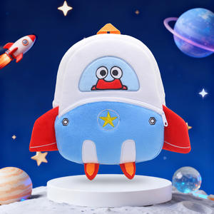 Mochila Escolar con Diseño Espacial <span class=keywords><strong>para</strong></span> Niños, Linda Mochila de Dibujos Animados del Universo <span class=keywords><strong>para</strong></span> Niñas y Niños Pequeños, Mochila con Diseño de Cohete, Mochila Escolar de Felpa Suave - Product Image 2