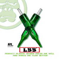 Aiguilles de machine de tatouage de membrane molle verte d'OEM LBB 1003RL 0803RL cartouche d'acier inoxydable pour l'art corporel