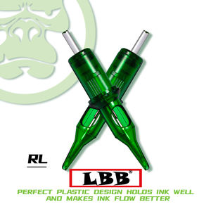 OEM Green LBB Soft Membrane Tattoo Machine <span class=keywords><strong>Agujas</strong></span> <span class=keywords><strong>1003RL</strong></span> 0803RL Cartucho de acero inoxidable para arte corporal - Product Image 3