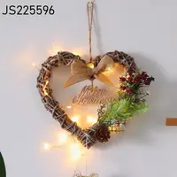 Artificial Silk Flower Heart Wedding Wreath, Vine Decor