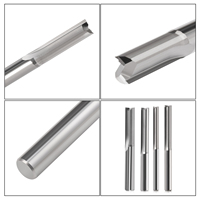 Fraise droite à 2 cannelures en carbure de tungstène pour routeur CNC, outil de gravure et de découpe pour le bois, l'acrylique et le PVC