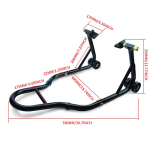 Soporte Trasero para Motocicleta, Soporte de <span class=keywords><strong>Rueda</strong></span> Negro, Marco de Soporte para <span class=keywords><strong>Rueda</strong></span>, Herramienta de Reparación de Neumáticos para <span class=keywords><strong>Harley</strong></span> Suzuki Universal - Product Image 6