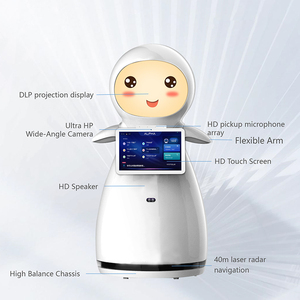 Giọng nói hiện đại tương tác DLP Máy Chiếu màn hình cảm ứng 13.3 "tiếp nhận Robot tự trị tránh chướng ngại vật cho các cửa hàng bán lẻ quán cà phê - Product Image 2