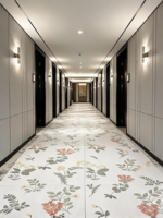 Carrelage de sol en porcelaine à motif floral, vente en gros, 600x1200mm, 9mm, finition mate, résistant aux rayures, pour restaurants, cafés, supermarchés, extérieur