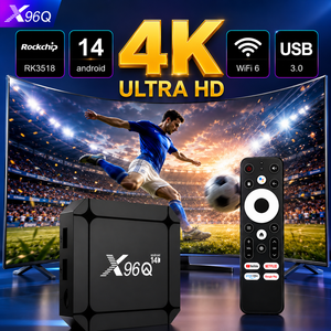 Appareil de streaming multimédia intelligent X96Q Android 14 TV Box 4K Ultra <span class=keywords><strong>HD</strong></span> Smart TV Box WiFi 6 BT 5.0 Lecteur multimédia Décodeur - Product Image 1