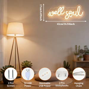IT Is Well With My Soul Insegna al neon a LED dimmerabile alimentata tramite USB, decorazione da parete multiuso per bar, salone, palestra, ufficio, sala giochi - Product Image 2