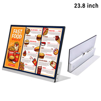 Grande taille 23.8 pouces bureau signalisation numérique lecteur de publicité Restaurant affichage de panneau de Menu numérique pour hôtel hôpital magasin