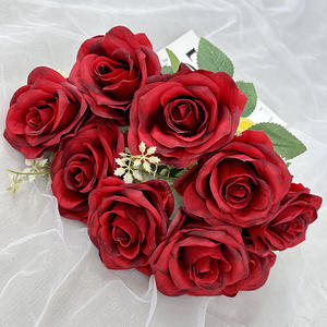 Bouquets de roses simulés avec <span class=keywords><strong>neuf</strong></span> roses de pierres précieuses par bouquet pour la décoration des jeunes mariés - Product Image 5