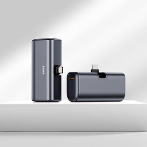 Portable 22.5W Fast-charging Small Mini Emergency Power Bank 5000mAh With Built-in Cable for <b>Travel</b> - Product Image 1