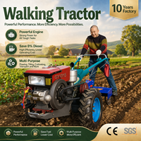 Mini-tracteurs agricoles chinois 12HP 15HP 18HP 20HP Diesel, motoculteurs portatifs pour l'agriculture