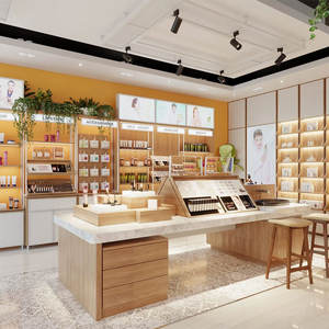 ONI Shopfitting Diverse <span class=keywords><strong>Style</strong></span> LED Display Showcases para Beauty Retail Space para Exposição de Diferentes Marcas - Product Image 1