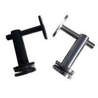 Main courante en acier inoxydable moderne pour escalier, balustrade, support en verre, fixation murale
