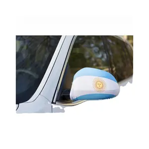 Özelleştirilmiş futbol taraftarları tüm farklı ülke bayrağı arjantin bayrağı araba yan ayna kapağı bayrağı araba dekorasyon için
