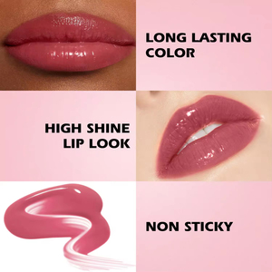 <span class=keywords><strong>Gloss</strong></span> à lèvres rose brillant personnalisé en gros, <span class=keywords><strong>gloss</strong></span> à lèvres hydratant longue durée, anti-bavures, <span class=keywords><strong>gloss</strong></span> à lèvres luxueux en gros - Product Image 2