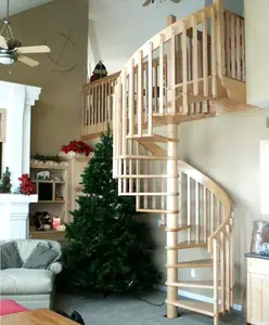 लालित्य और आधुनिकता विलासिता सर्पिल सीढ़ियां लकड़ी के कदम और घुमावदार सीढियां