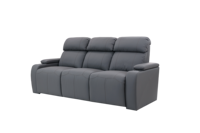 Luxuriöse Dreisitzer-Elektro-Relaxsofas aus Echtleder mit LED-Beleuchtung und Kabelloser Ladestation für Wohnzimmermöbel