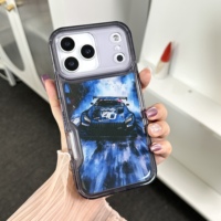 Coque de téléphone imprimée époxy couleur noire 3 en 1 pour iPhone 15 pro 17 16 pro 16E 17 Pro Max 17 PRO 17 AIR