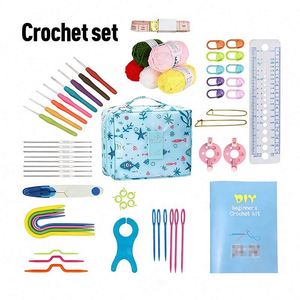 <b>Crochet</b> <b>Hook</b> Set Square Yarn Knitting Tools DIY Weaving Accessories Beginner Training Kit Simple Ergonomic Design Portable - Product Image 6