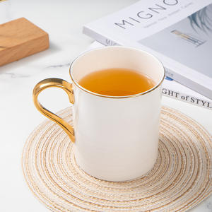 Taza de Café y Agua de Porcelana Nórdica Ecológica, con Asa Dorada Creativa, 250-480 ml, para Oficina, en Oferta - Product Image 5