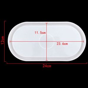 Molde de silicona grande elíptico para posavasos de resina epoxi, para hacer manualmente, DIY, tapete de corte OEM/ODM - Product Image 2