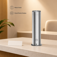 Diffuseur de parfum de table personnalisé en alliage d'aluminium, pulvérisation automatique sans eau, fonctionnement programmé, intensité réglable, CE FCC pour bureau et chambre
