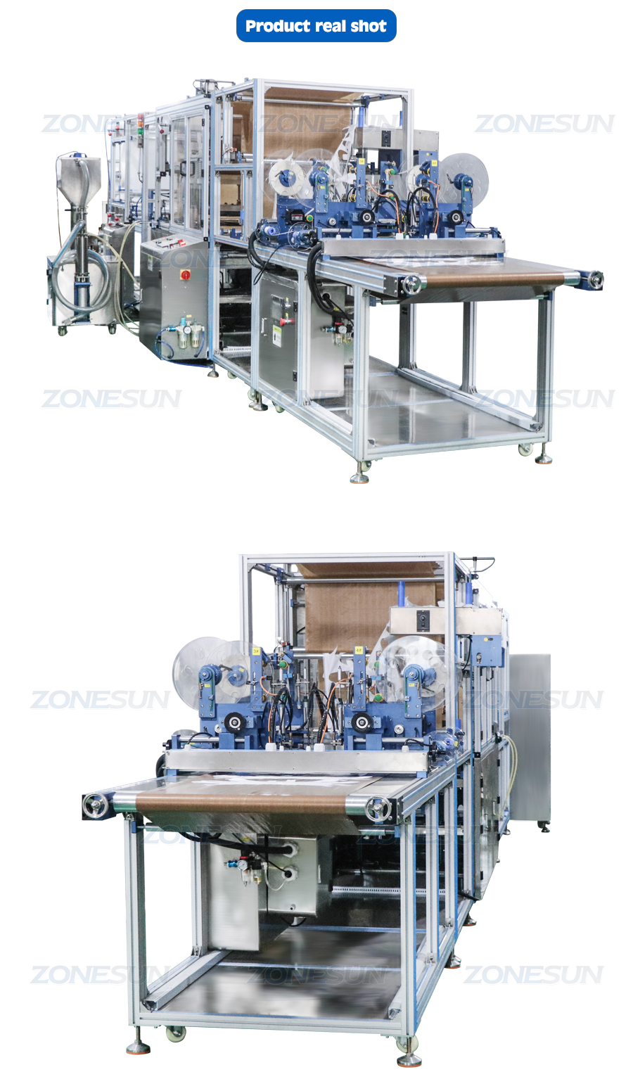 ZONESUN ZS-FHMS1GF Fully Automatic High Peed Hand And Foot Mask Filling Sealing Machine