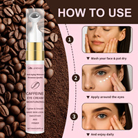 Crème Contour des Yeux Hydratante au Caféine Marque Blanche Anti-Rides Lissante Raffermissante pour Cernes, Poches et Raffermissement de la Peau
