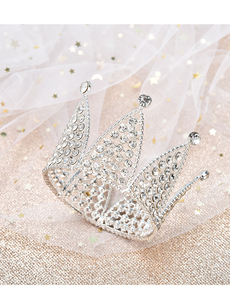 Tiaras brillantes para niñas y niños, diademas con diamantes <span class=keywords><strong>de</strong></span> imitación, diadema <span class=keywords><strong>de</strong></span> princesa <span class=keywords><strong>de</strong></span> plata elegante - Product Image 3