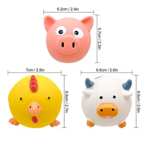 Lateks gıcırtılı hayvan şekilli köpek çiğneme oyuncakları diş taşlama Pet oyuncak - Product Image 3