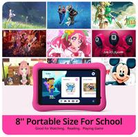 8 pouces de 5 à 12 ans enfants école coran avec carte sim pas cher 3 à 12 ans lcd apprentissage éducatif tablette android pour les enfants