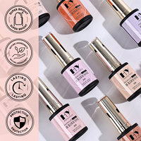 Hanyi HEMA TPO Free 15ml Kit de Gel de Base Constructeur Haute Qualité Marque Privée Résine Naturelle LED Base Caoutchouc à Structure Durable