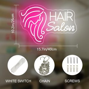 Hair salon neon LED indoor hanging ambient light shop <b>sign</b> wall decoration light entrance indicator light luminous <b>sign</b> 5V 12V - Product Image 2