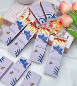 2024 in stile di imballaggio logo personalizzato abbinamenti scatola di cartone pacchetti <span class=keywords><strong>partita</strong></span> di carte adesivo di sicurezza fiammiferi in legno - Product Image 2