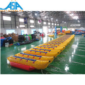 Bateau banane gonflable Ocean Rider pour 8 personnes avec 2 tubes, tubes doubles, vélo aquatique flottant, bateaux à pédales - Product Image 4