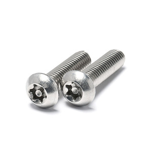 M6 X 1.0 X 12mm <strong>Security</strong> Machine Screw Button <strong>Torx</strong> Pin Head <strong>Torx</strong> with Pin Button Head <strong>Security</strong> Screws - Product Image 1