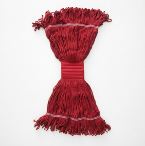 Tête de balai en coton polyester rouge, remplacement pour le <span class=keywords><strong>nettoyage</strong></span> commercial des sols, fil épais pour usage intensif, compatible avec les cadres de balai standard - Product Image 4
