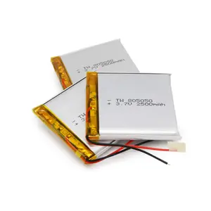 Ультратонкий литий-полимерный аккумулятор 805055 3,7 в 2500 мАч, перезаряжаемый литий-полимерный аккумулятор для цифровых устройств
