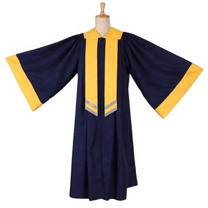 2025年工場カスタム高品質低価格新入荷ブラックマットアカデミック卒業ガウン（カスタムロゴ付き） - Product Image 3